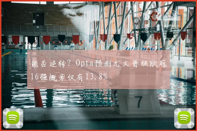 能否逆转？Opta预测尤文晋级欧冠16强概率仅有13.8%